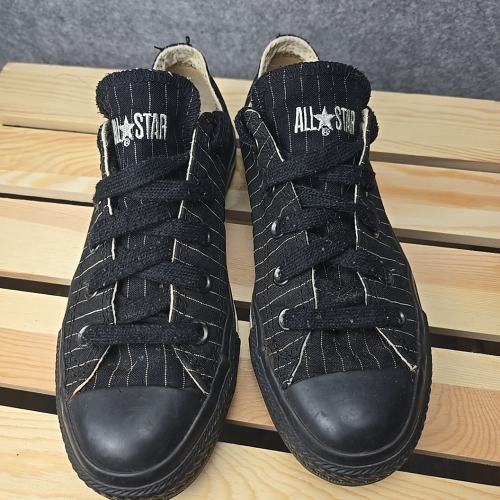 Converse All Star Black White Pin Stripe Low Top Size 3M\5W